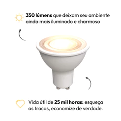 Kit 10 Lampada Led Dicróica MR16 4,8w ou 8w 2700, 3000k, 4000k ou 6500k GU10 110v/220v Branco ou Preto Alut By Avant