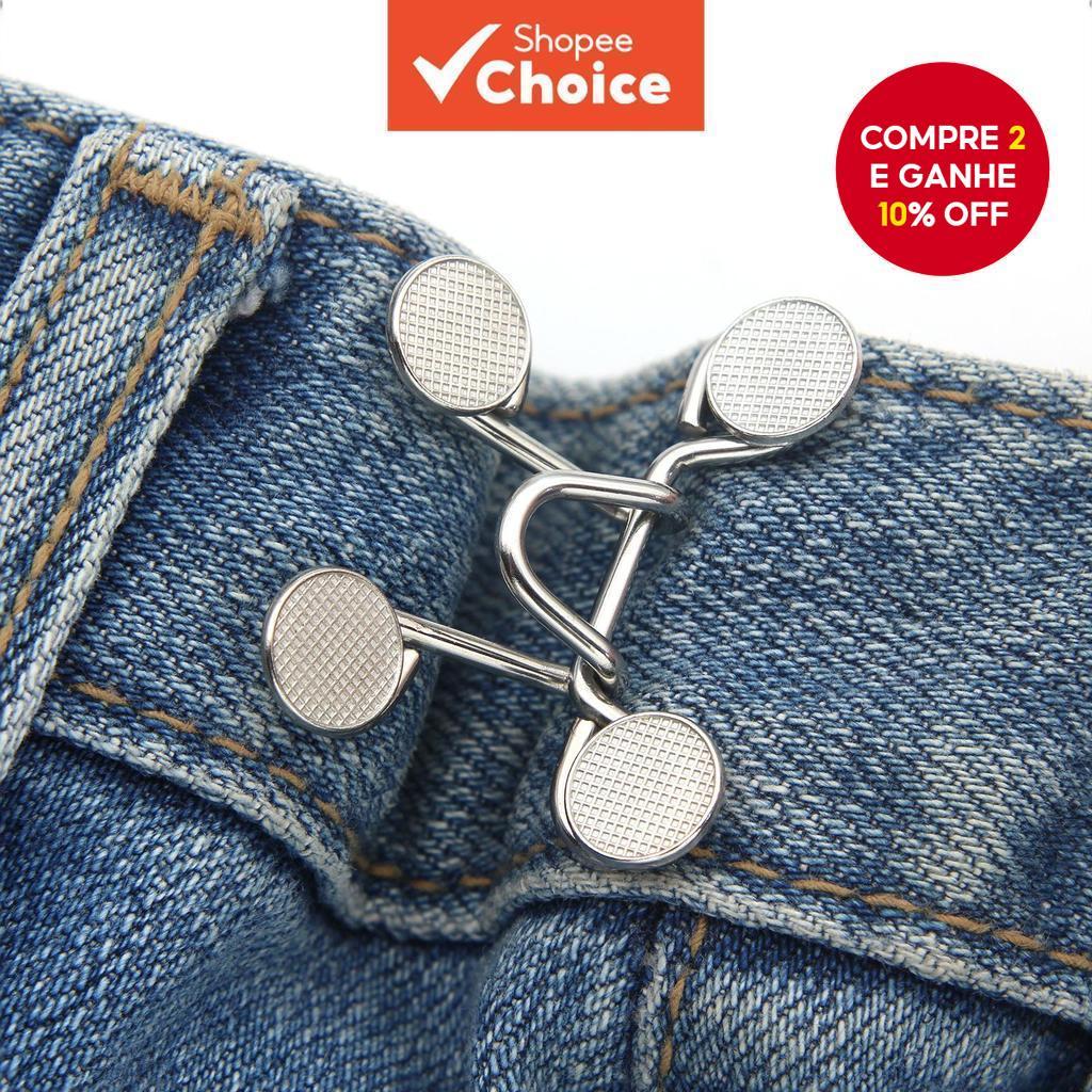 Clipe Mágico Para Redução De Cintura | Botão Oculto Ajustável Calças E Jeans , Prendedor De 2 Pacotes Presente Prático F