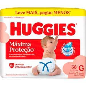 Fralda Descartável Huggies Máxima Proteção G 58 un