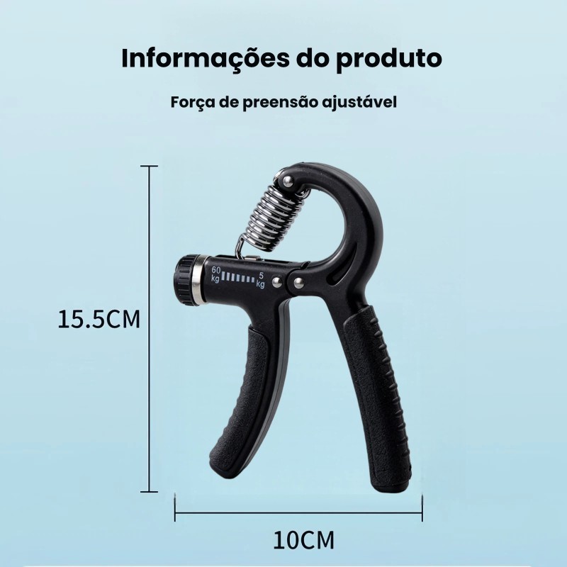 Hand Grip Fortalecedor De Mao Antebraço Flexor Punho Dedos Exercitador Mola Ajustavel 10 a 60kg Academia