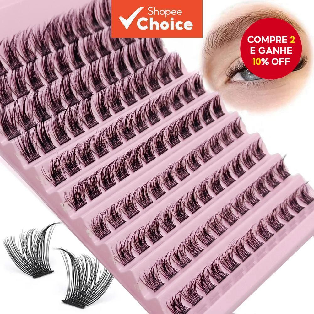 Extensões De Cílios D Curl 120 Unidades , Cluster De Volume Para Uso Doméstico DIY , Aparência Profissional