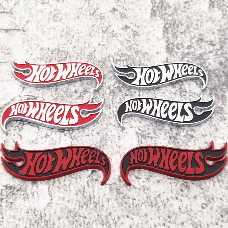 Adesivo de Carro HOT WHEELS Wind Fire Wheels Logo de Carro em Liga de Zinco Adesivo de Metal de Placa de Folha de Alta Q