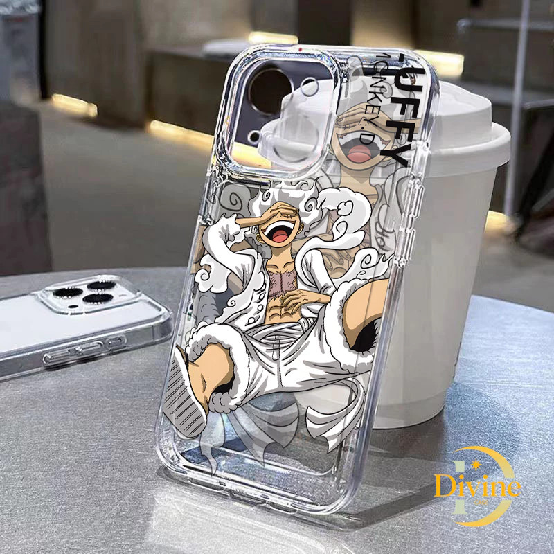 Capinha Capa Para iPhone XR 11 12 13 14 15 16 17 PRO MAX 14 15 16 PLUS Transparente À Prova de Choque One Piece Luffy em Oferta na Shopee