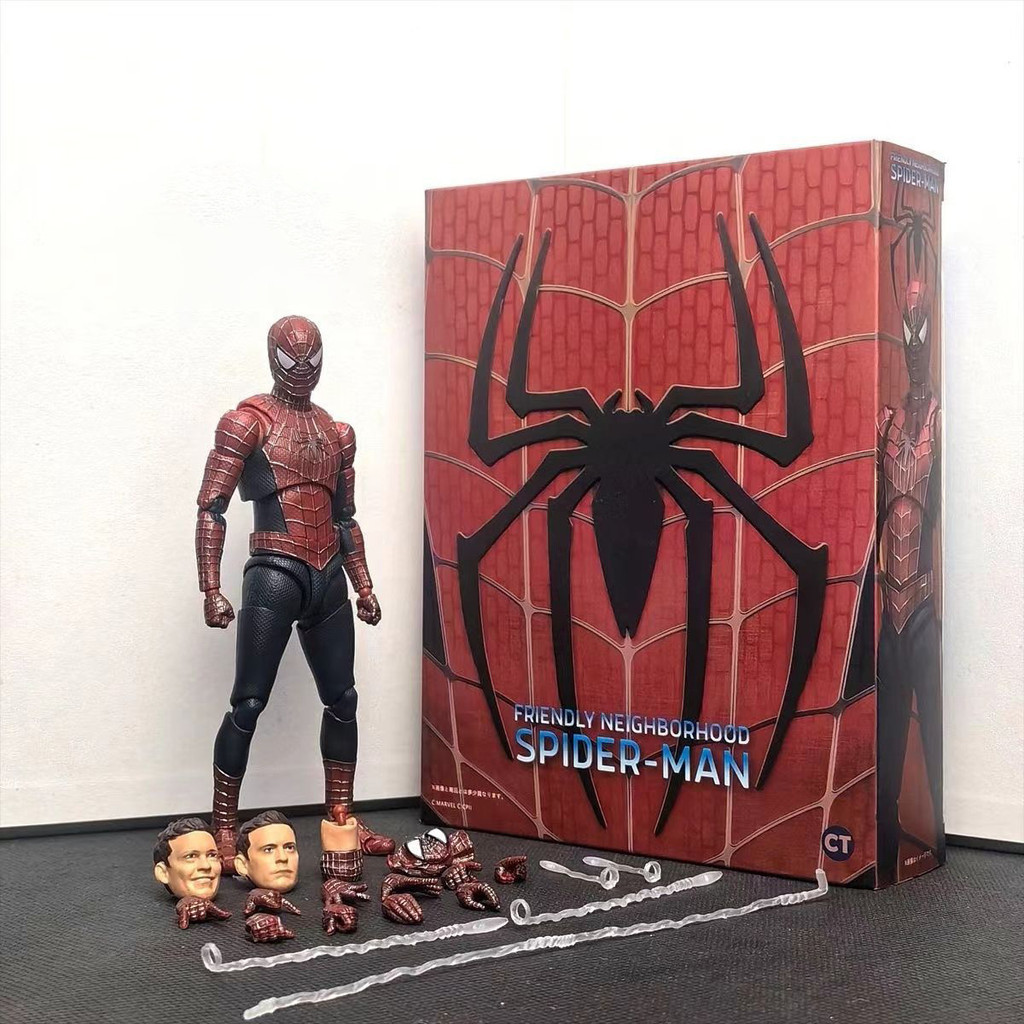 14cm Ct Brinquedos Spiderman Peter Homem-Aranha Anime Figura Tobey Maguire Figuras De Ação Modelo Colecionável Decoração