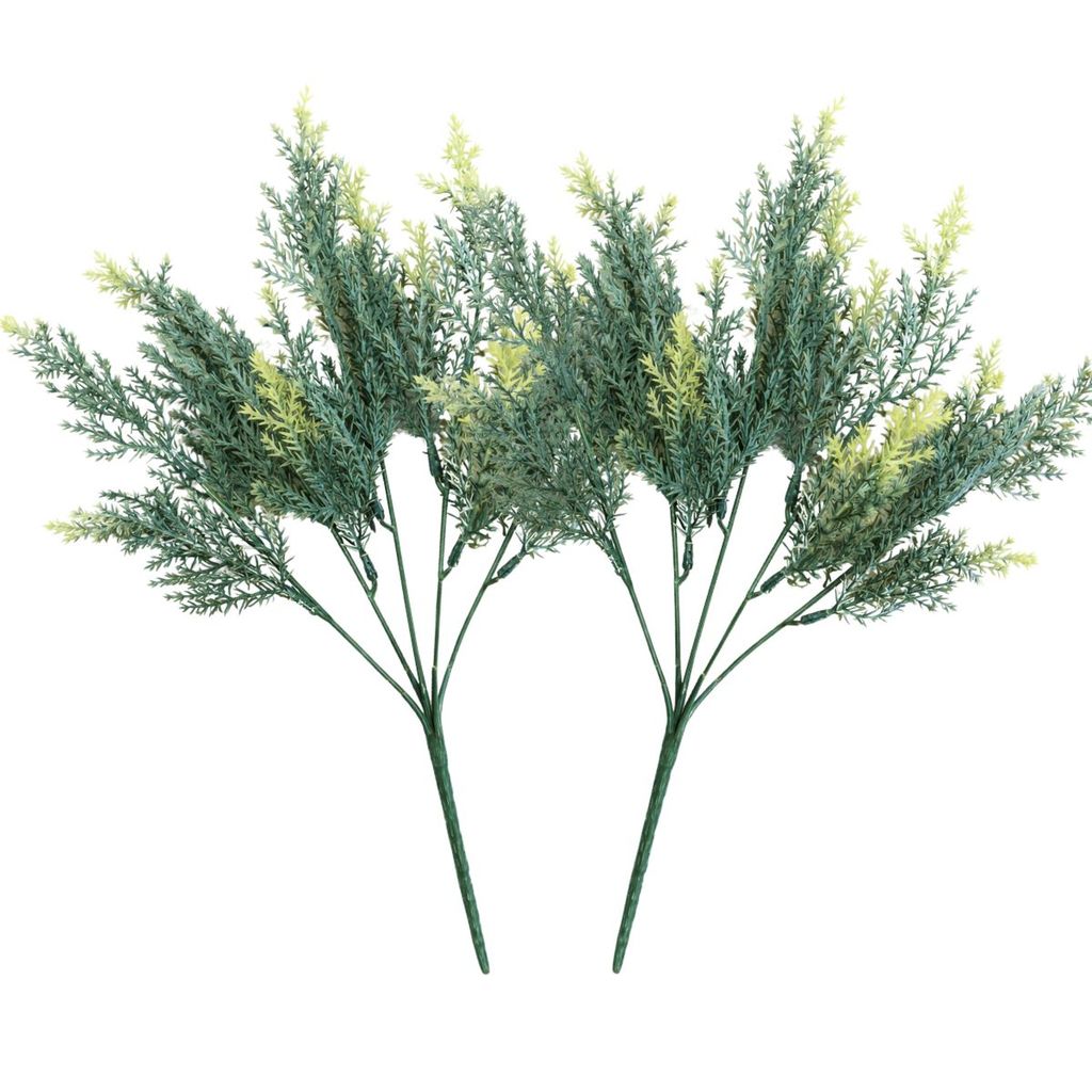 Kit 2 Planta Artificial Cedrinho Verde Folhagem Toque Real em Oferta na Shopee