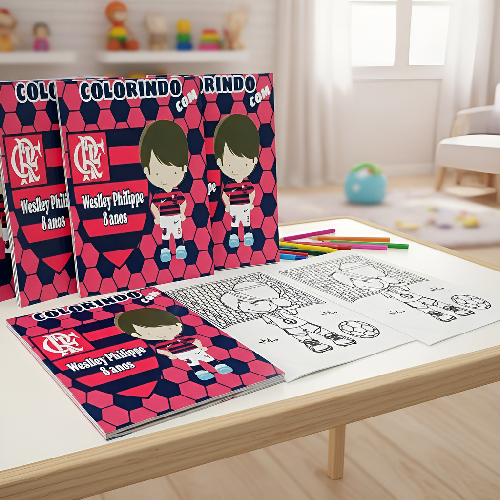 10 Lembrancinhas Livro Para Colorir Futebol