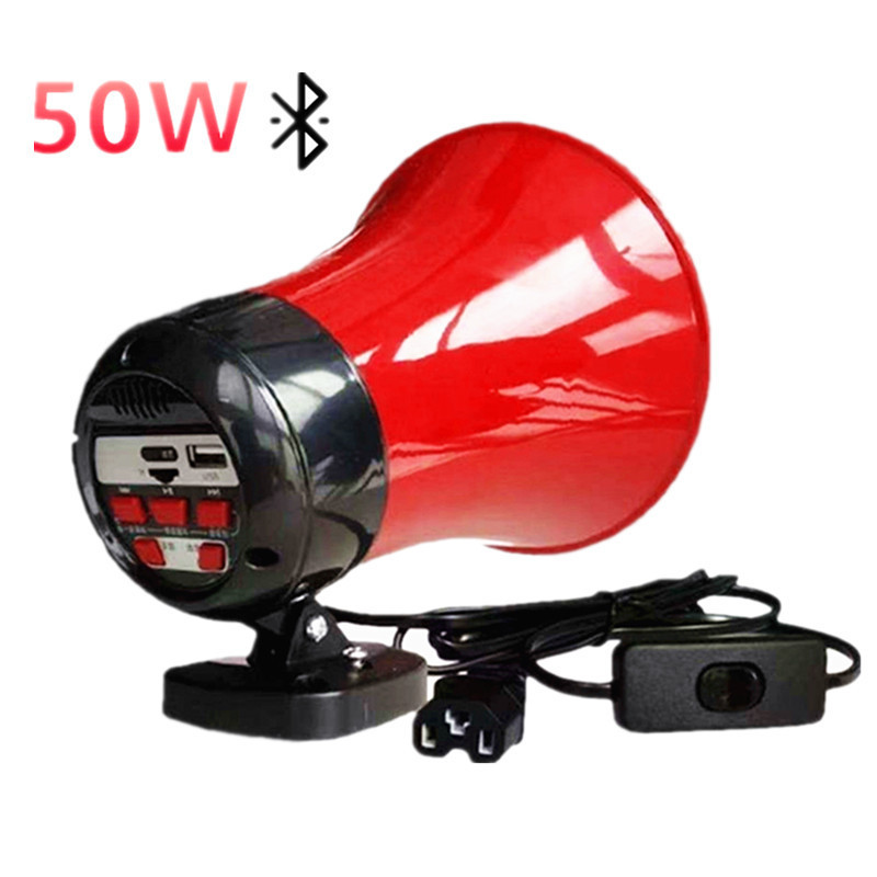 Amplificador Bluetooth para Carro 12V-90V Megafone Gravação Reprodução Transmissão Slot para Cartão MP3 Alto-falante