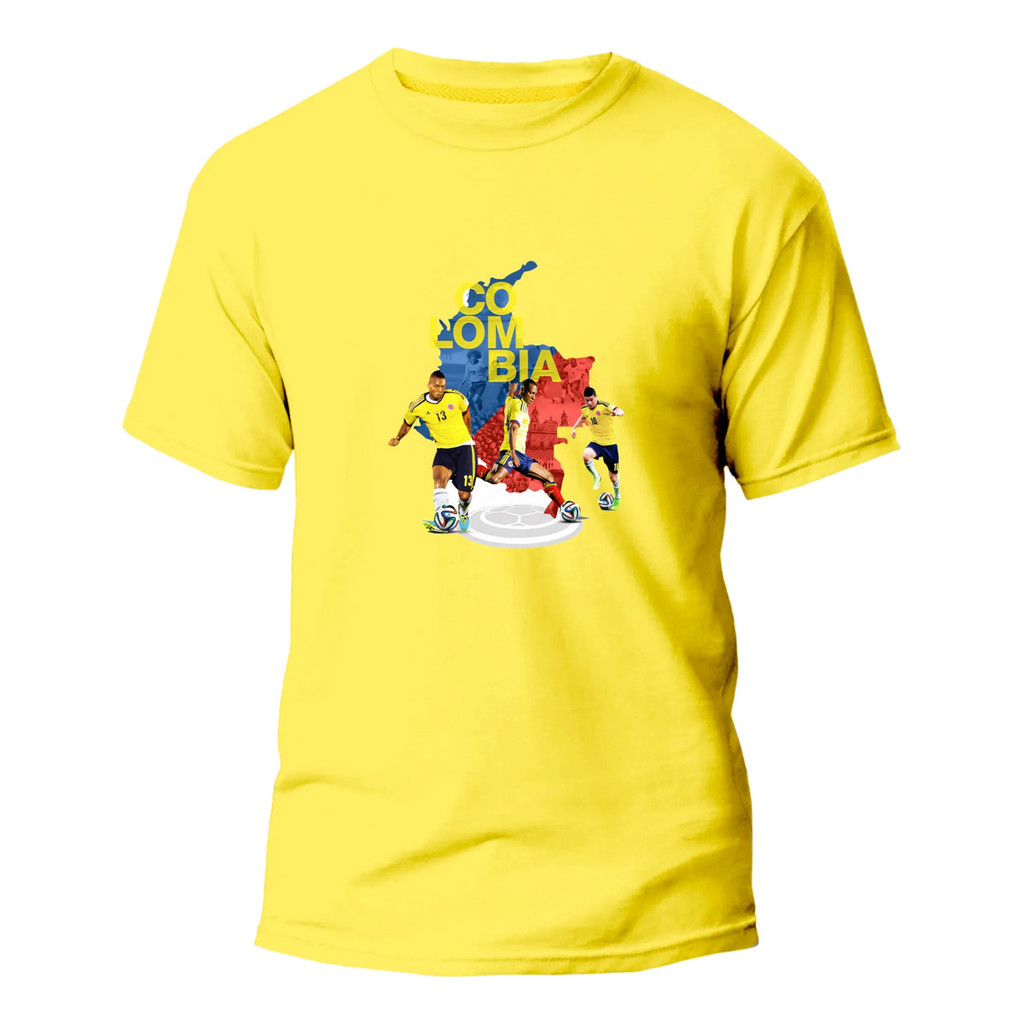 Camisa Top Colombia Estampada Copa Do Mundo Futebol Elegante