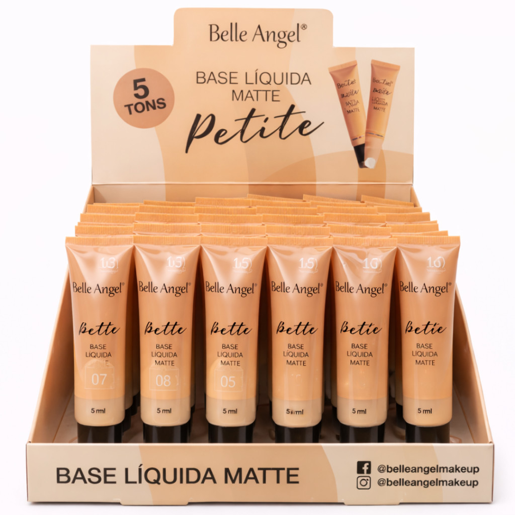 Box Base Líquida Matte Petite Belle Angel 15ml | 24PÇ | B177
