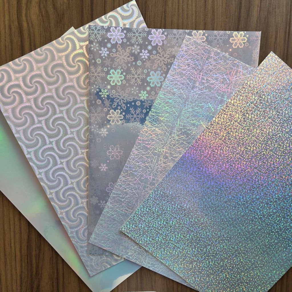Vinil Adesivo Holográfico A4 135g Masterprint em diferentes padrões holográficos