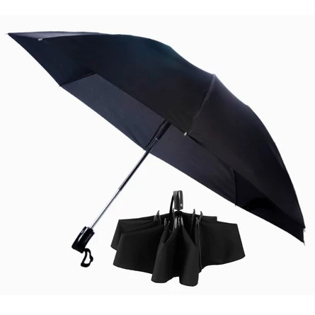 Sombrinha Invertida Automática Mini Guarda Chuva Invertido Automático Fazzoletti 3018 Azul / Preto