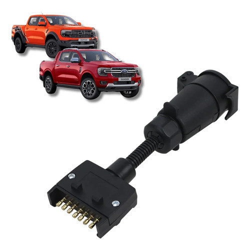 Engate Reboque carretinha , Tomada, Adaptador, Eletrico, Nova Ford Ranger 7 Pinos, Plug Plugue Apos 2024