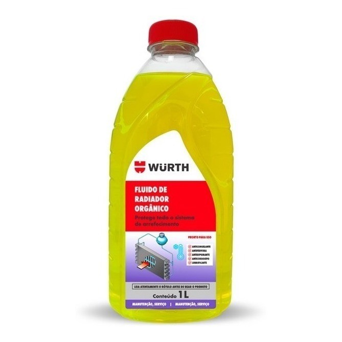 Aditivo Fluido Radiador Orgânico Amarelo Pronto P/ Uso Wurth Wurth 0893556013