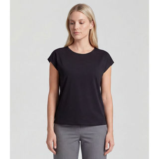 Blusa Feminina em Malha Infinita Cor Preto em Oferta na Shopee
