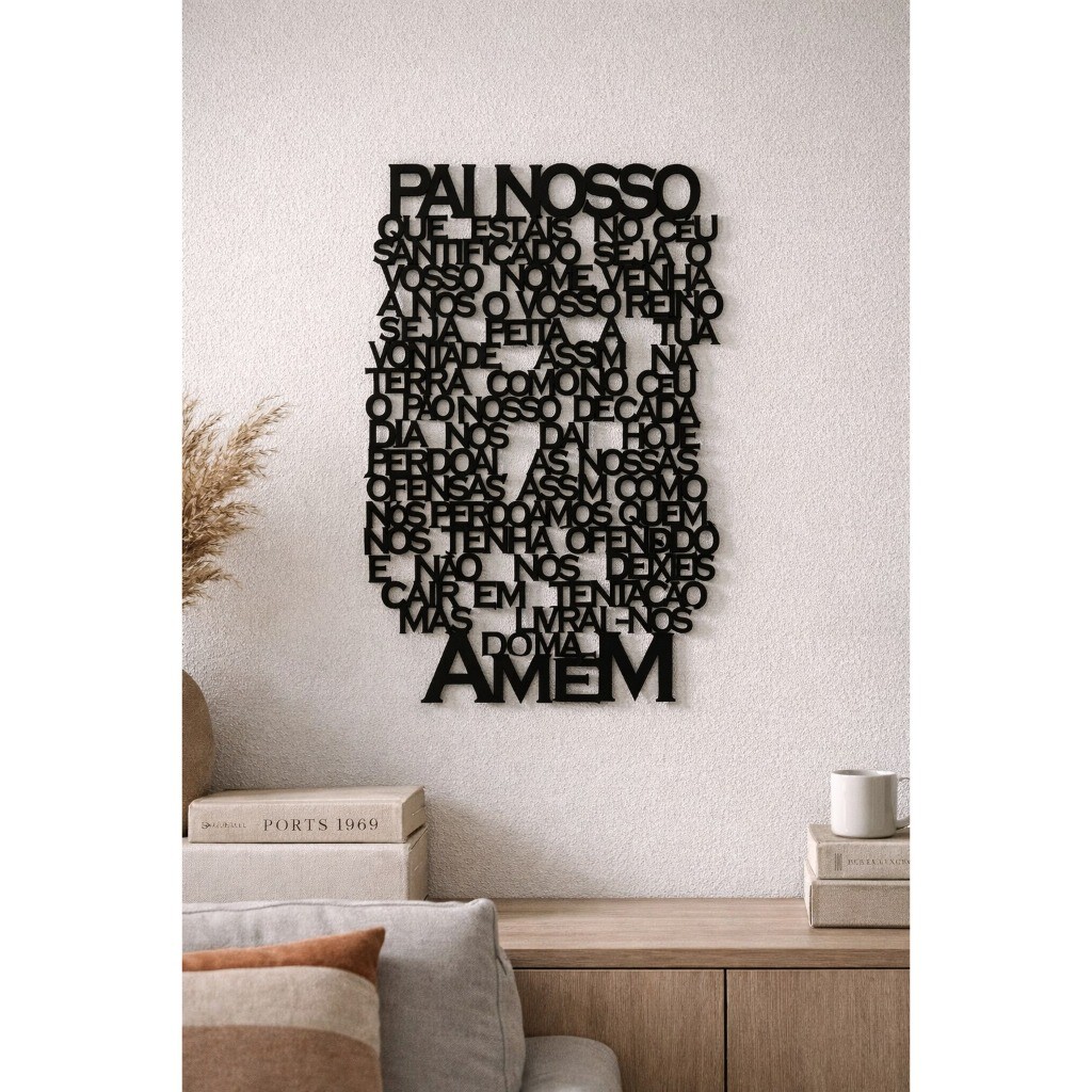 ORAÇÃO PAI NOSSO,QUADRO RELIGIOSO MDF 3 mm ,PLACA, LEMBRANÇA,