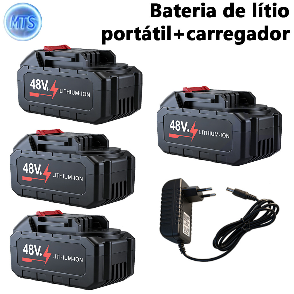 Kit Bateria 48V Alta Pressão – Escolha 1/2/3/4 Unidades + Carregador Incluso