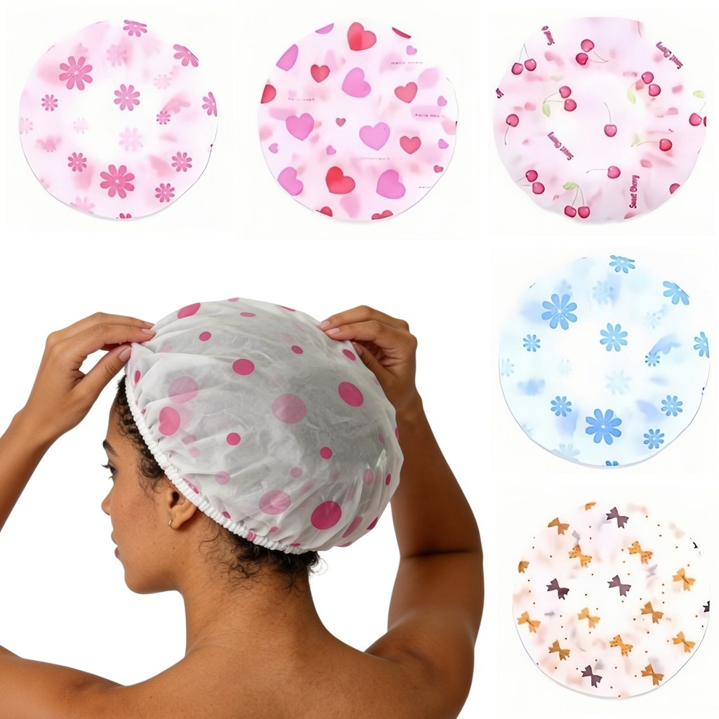 Kit 2/4/6/8/10/12 Touca de Banho Impermeável Estampadas Alta Qualidade Estampas Lindas Variadas