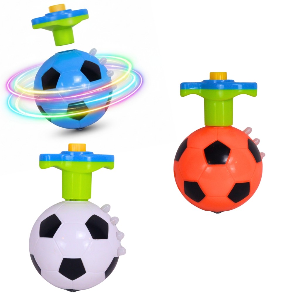 Pião Giratório Bola de Futebol com Luzes - Castela