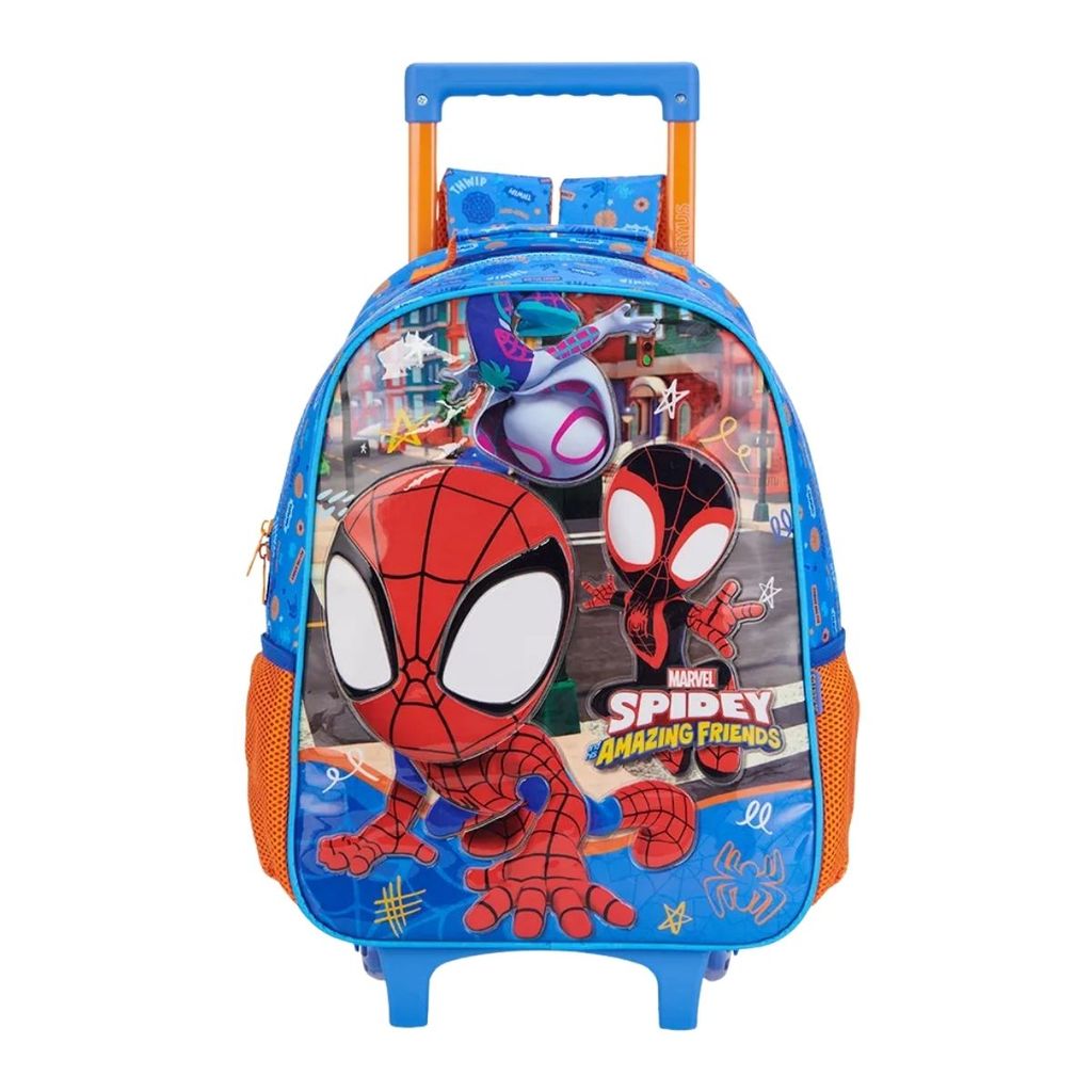 Mochila Spidey  de Rodinhas Homem Aranha com  Alças de costas Infantil BOLSA  Xeryus Top 