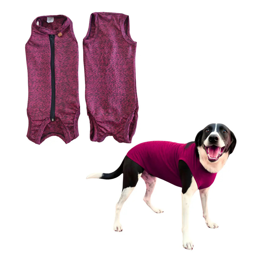 Roupa Pós Operatória Cirúrgica Pet Femea Porte Grande 9 A 15 Com Velcro e Zíper