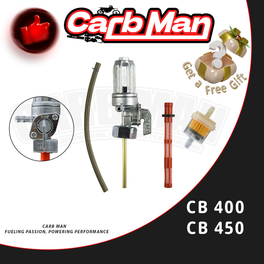 Torneira Combustível Gasolina Para Honda Cb 400 1982 Até 1992 Cb 450 Dx 1990 Até 1994 Mangueira Filtro