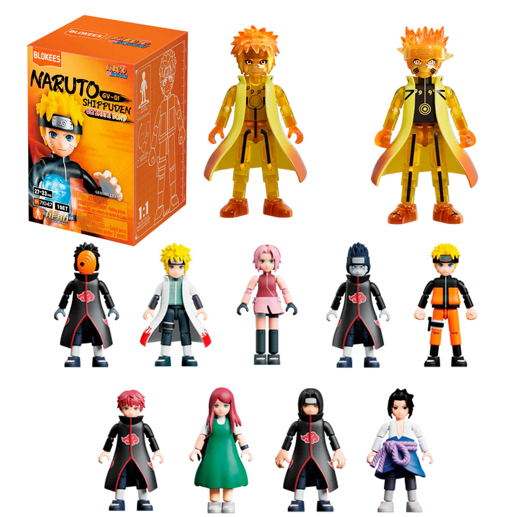 Boneco Articulado Montável Blokees Naruto Shippuden GV01 Ultimate Bond Model Kit