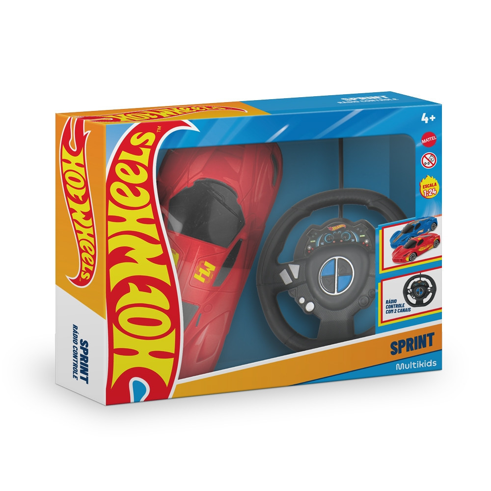 Hot Wheels Carro RC Vermelho 2 Canais Multikids - BR2470