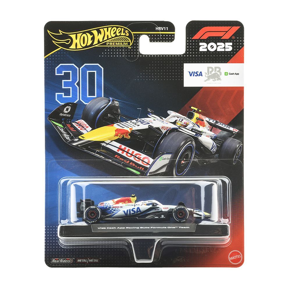 Visa Cash App Racing Bulls Formula 1 Team #30 Liam Lawson - Formula 1 F1 2025 - 1/64 - Hot Wheels Premium