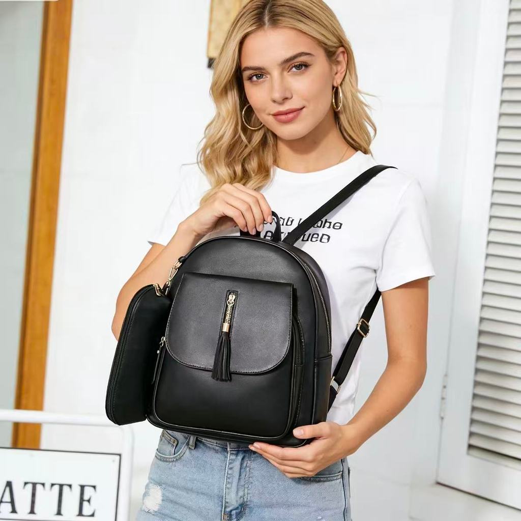 Mochila Bolsa Feminina Unissex Casual Escolar Trabalho Viagem Couro Sintéticos S2405 VT