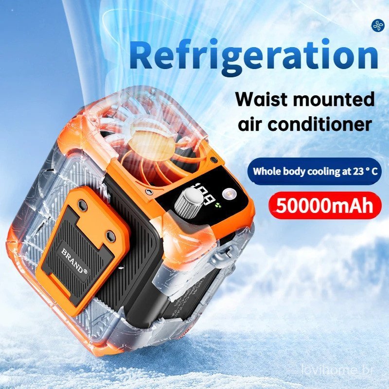 Mini Ventilador de Cintura de Alta Velocidade |   Ventilador de Pescoço USB Sem Hélices |   Ventilador de Iluminação Mul