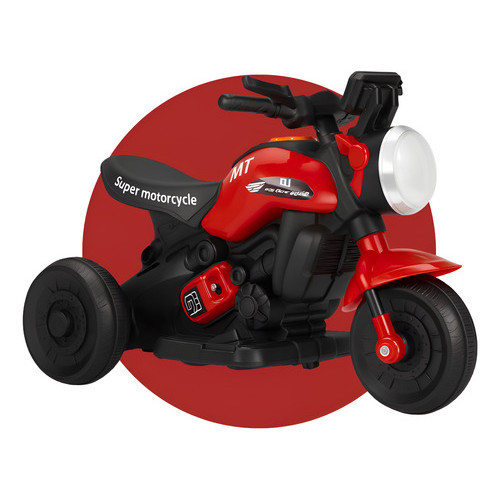 Mini Motinha Elétrica Infantil 6V Moto Elétrica Bivolt 30kg com Som Vermelha