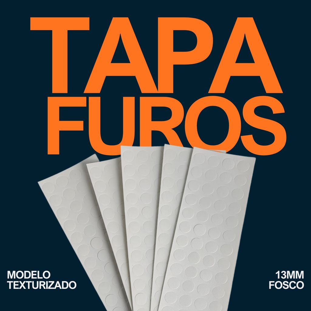 Kit 03 Cartelas Tapa Furo Tx Branco 13mm 150 Adesivos Móveis
