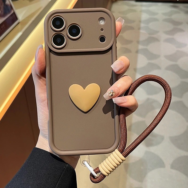 3D Doce Amor Coração Macio Cordão Caso De Telefone Para Samsung Galaxy S25 S26 S24 S23 S22 S21 Ultra Plus FE Capa