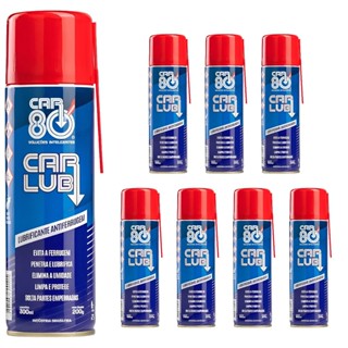 Kit 8 Unidades Car Lub Desengripante Spray 300ml - Lubrificante Antiferrugem Multiuso Ação Rápida em Oferta na Shopee