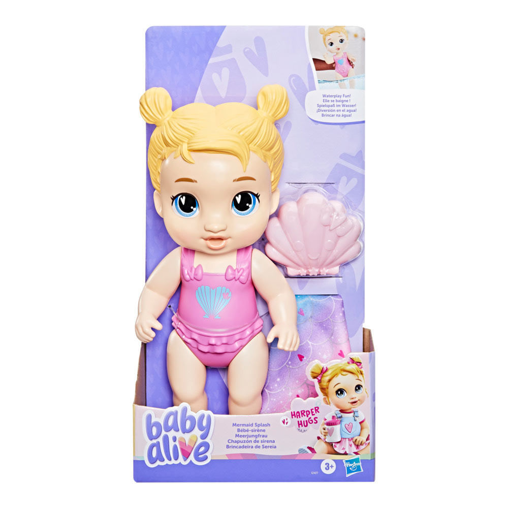 Detalhes do Boneca Baby Alive Banho de Sereia Hasbro