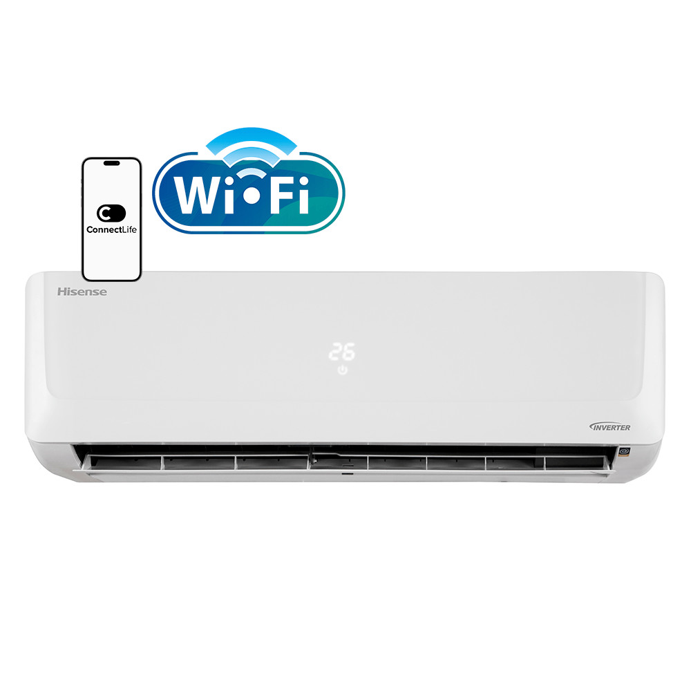 Detalhes do Ar Condicionado Split Inverter Hisense 24.000 Btus Quente e Frio 220 Volts AS-24UW2RBB02C