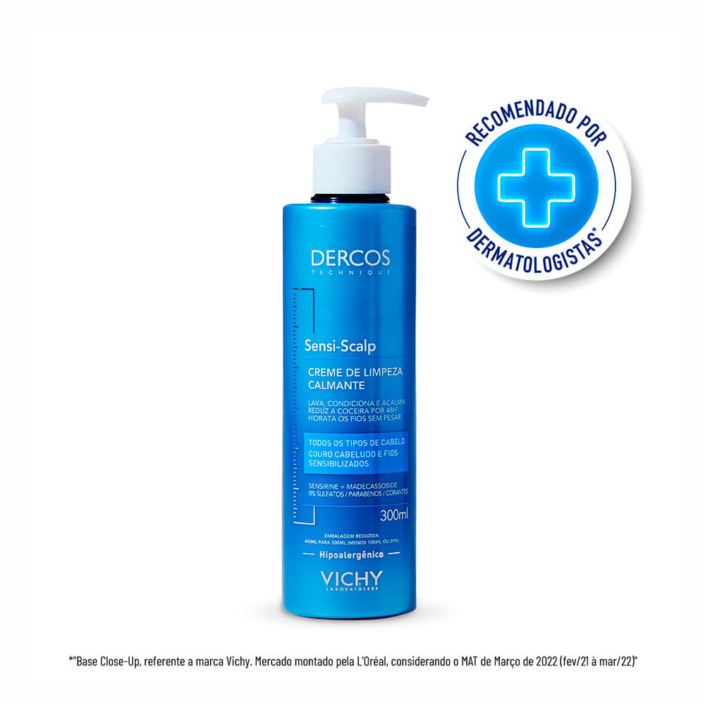 Detalhes do Vichy Dercos Sensi-Scalp Creme de Limpeza Calmante 300ml