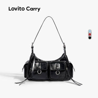 (Lovito Carry) Bolsa de Ombro Casual em Couro Sintético Macio de Alta Qualidade para Mulheres LR19E074 em Oferta na Shopee