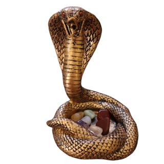 Enfeite Decorativo Cobra Naja Porta Cristais e Velas Símbolo Proteção em Oferta na Shopee