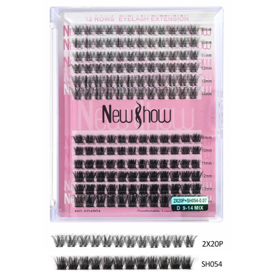 New Show Cílios Postiços Tufo Volume Tipo Combinado D Curl Mix 9-15mm-Extensão Profissional/PACOTE em Oferta na Shopee