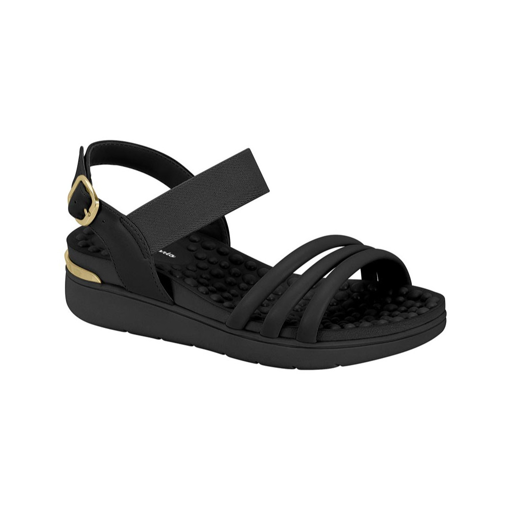 Sandália Modare Papete Feminina Ultraconforto Tiras Tripla Preta em Oferta na Shopee