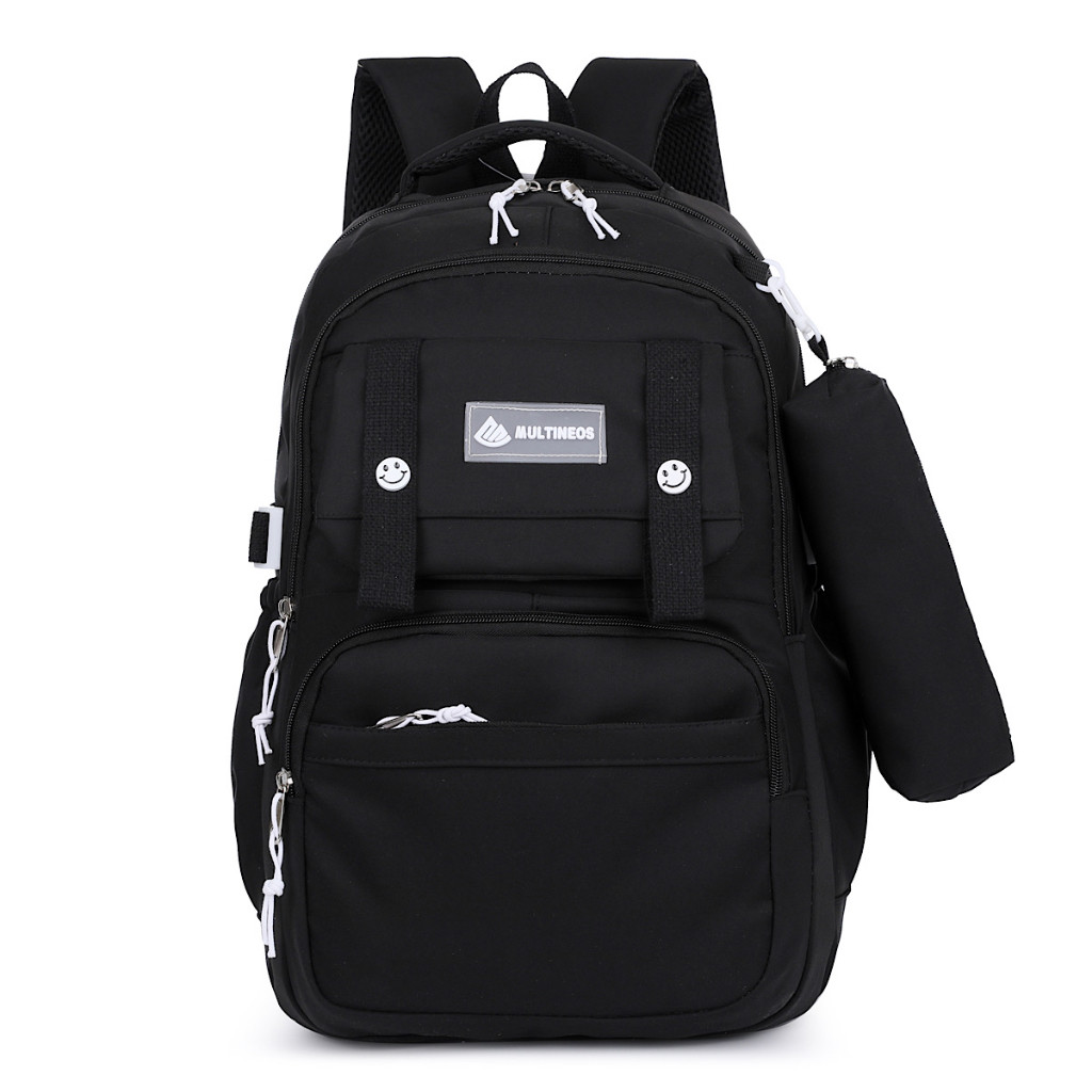 Mochila Escolar Com Estojo De Grande Capacidade Para Estudante Feminina Nylon Impermeavel em Oferta na Shopee