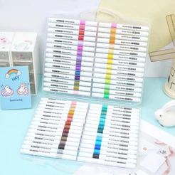 Kit Marcadores de Acrílico 24/36/48/60 Cores com Caneta Branca à Prova d'Água Frete Grátis