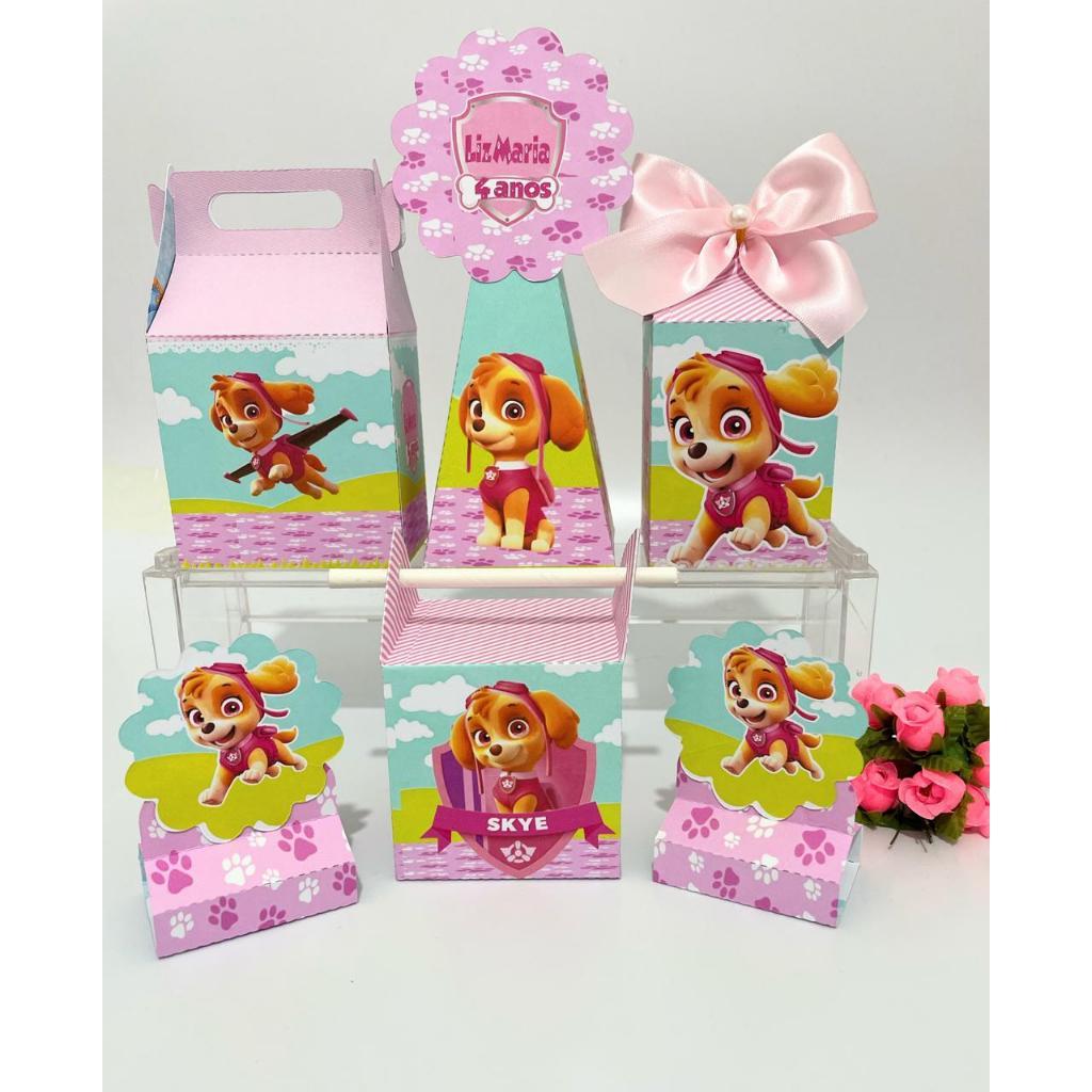 Kit Festa  Personalizado Patrulha Canina Pegue e Monte Lembrancinhas - Aniversário - Caixinhas Personalizadas - Papelari