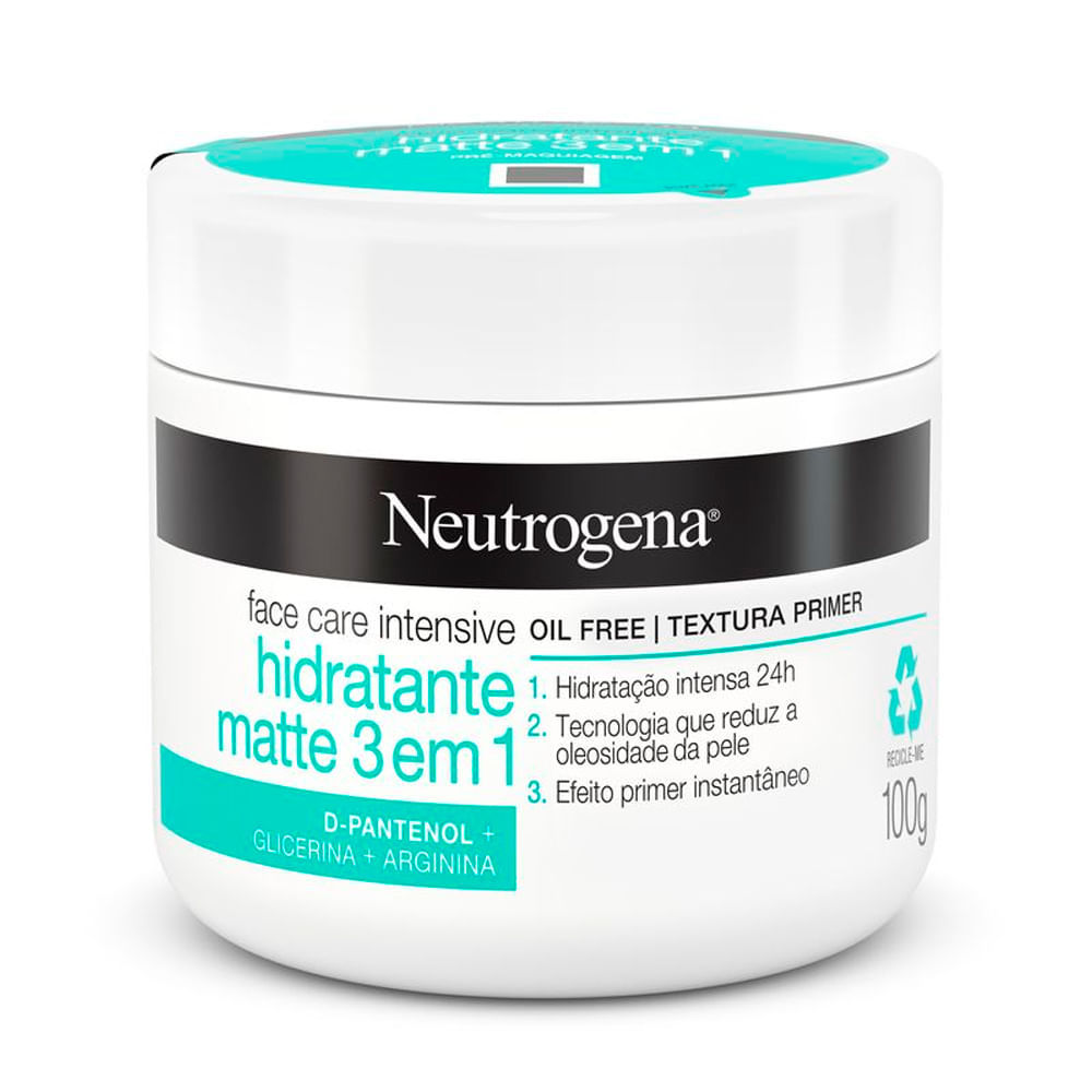 Creme Hidratante Facial Neutrogena Intesive Matte 3 Em 1 100g em Oferta na Shopee