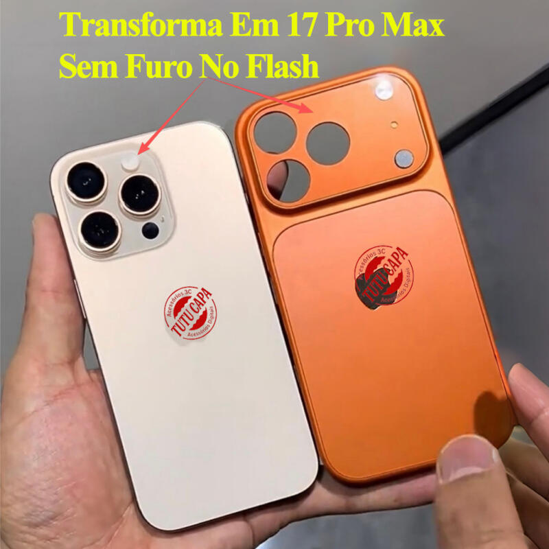 Sem Furo De Flash , Se Transforma Em 17 Pro Max , Capa Fosca AG Original Para iPhone 17 16 15 14 13 12 11