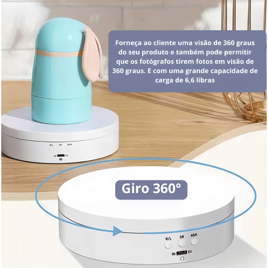 Expositor Giratório | USB Recarregável Para Vitrine , Foto E Decoração