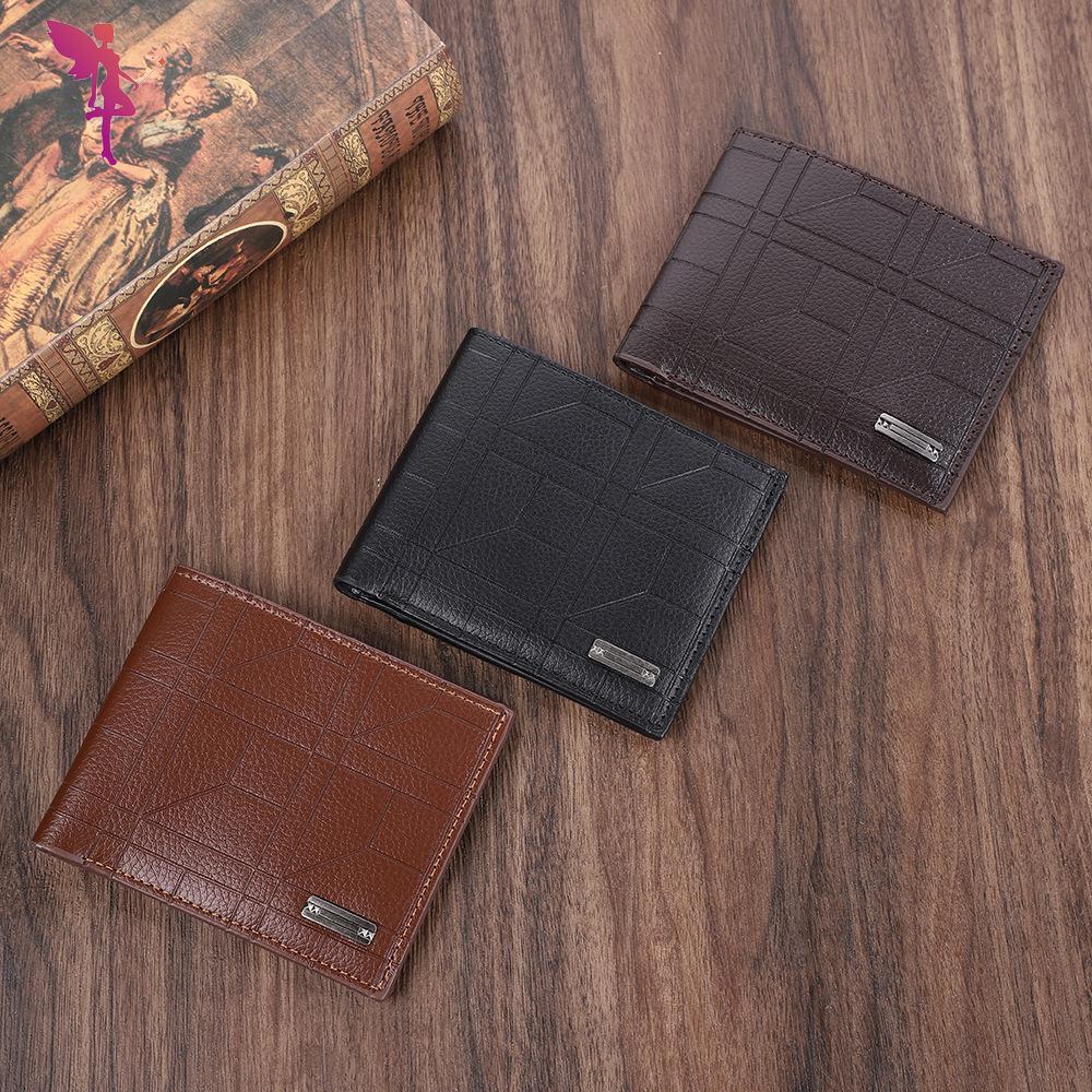 Carteira Fina De Grande Capacidade Com Padrão Geométrico Para Homens-Fornecimento Transfronteiriço Ultrafino