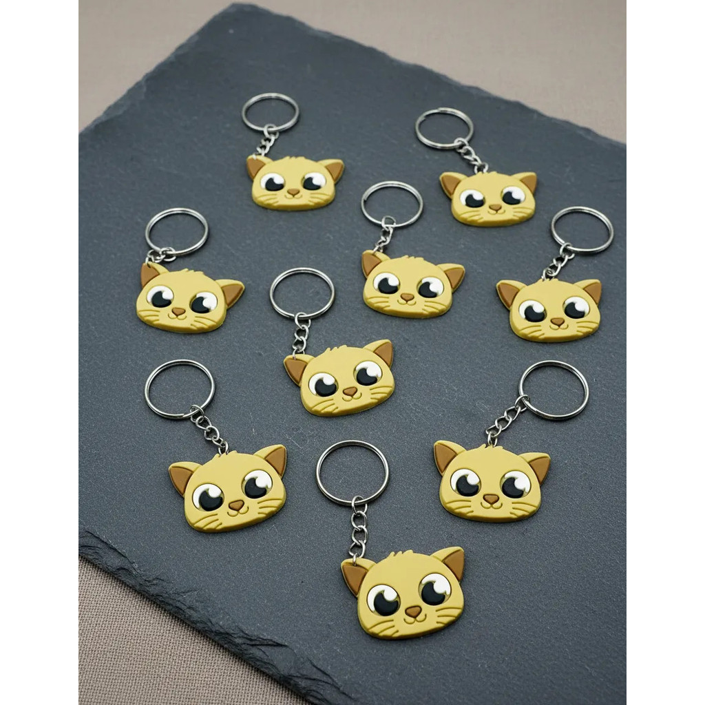 chaveiro Gato Bege Marron 10peças lembrançaEmborachado Gatinho pet shop gatos 
