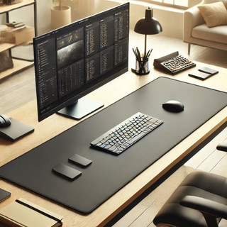 Mouse Pad Preto Gamer Extra Grande 90x40cm Preto Speed Liso